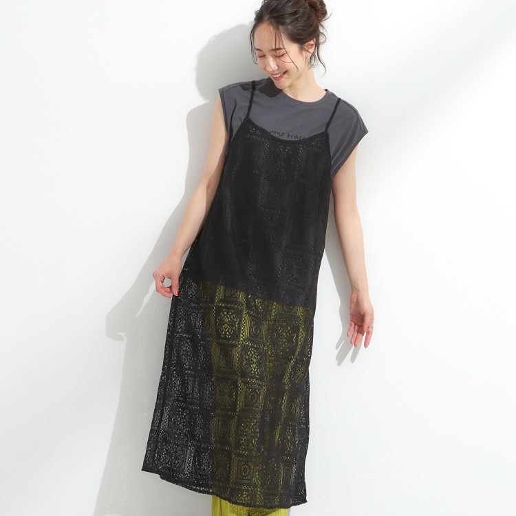 シューラルー/ドレスキップ(SHOO・LA・RUE/DRESKIP)のレースキャミワンピース ミドルワンピース