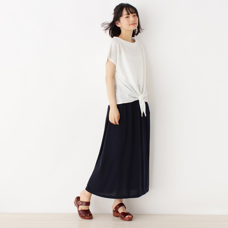 セットアイテム サイドリボンtシャツ ロングスカート マキシ セットアイテム サイドリボンtシャツ ロングスカート マキシ