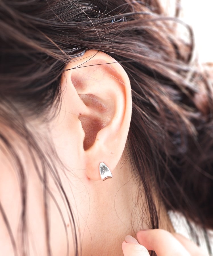 WEB限定】スモールフープ ホロウピアス(シルバー)(ピアス