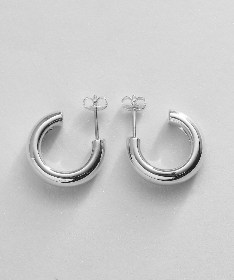 【WEB限定】スモールフープ プランプピアス(シルバー)