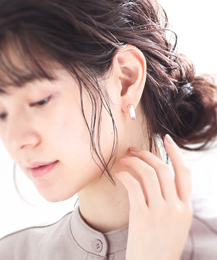 【WEB限定】スモールフープ プランプピアス(シルバー)