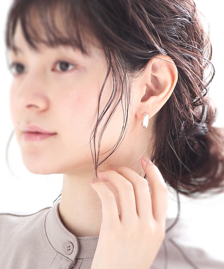 【WEB限定】スモールフープ プランプピアス(シルバー)