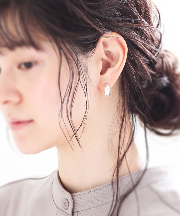 【WEB限定】スモールフープ プランプピアス(シルバー)