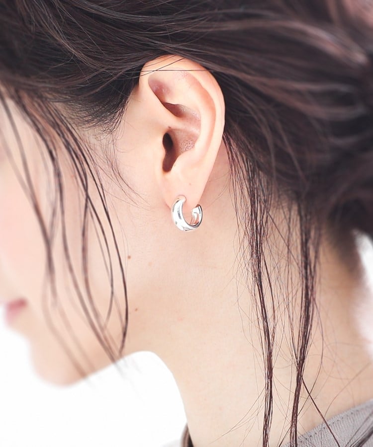 【WEB限定】スモールフープ プランプピアス(シルバー)