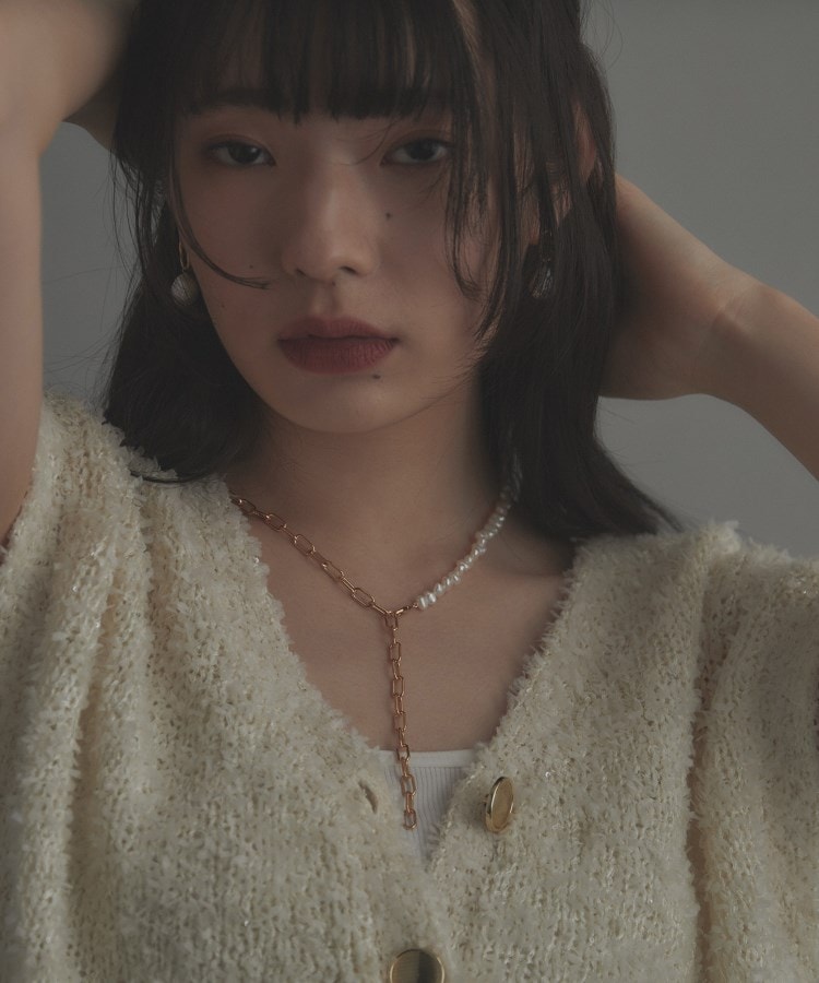 シルバー バロックパール 2Wayチェーンミックス ネックレス GP シルバー バロックパール 2Wayチェーンミックス ネックレス GP