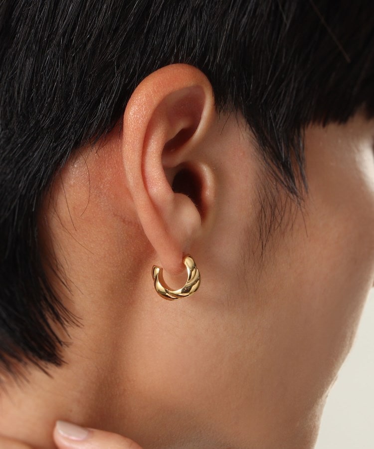 【WEB限定】スモールフープ クロワッサンピアス