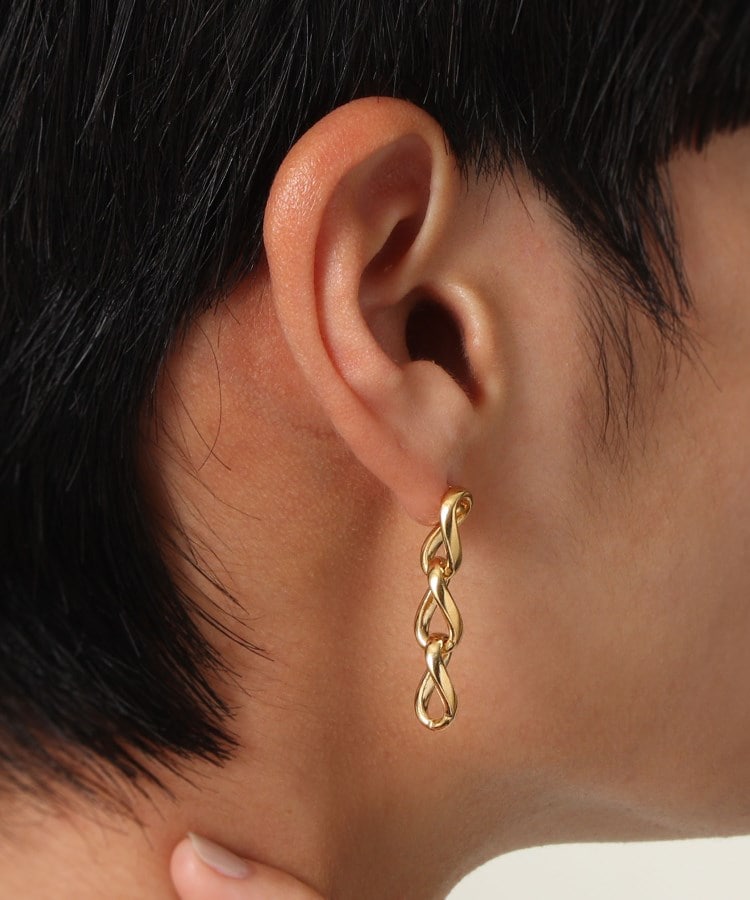 【WEB限定】カーブチェーン ストレートピアス