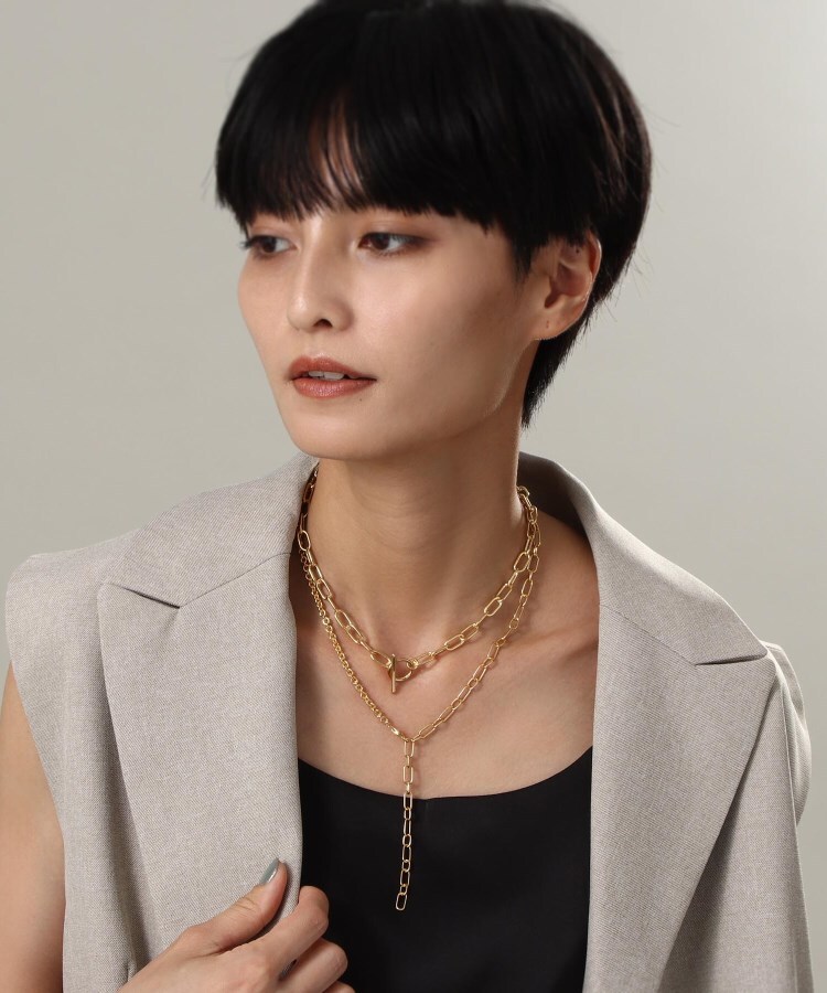 【WEB限定】ミックスネックレス ケーブルチェーン2WAYネックレス
