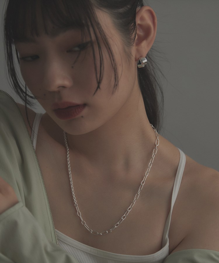 シルバー ミックスネックレス ケーブルチェーン2WAY シルバー ミックスネックレス ケーブルチェーン2WAY
