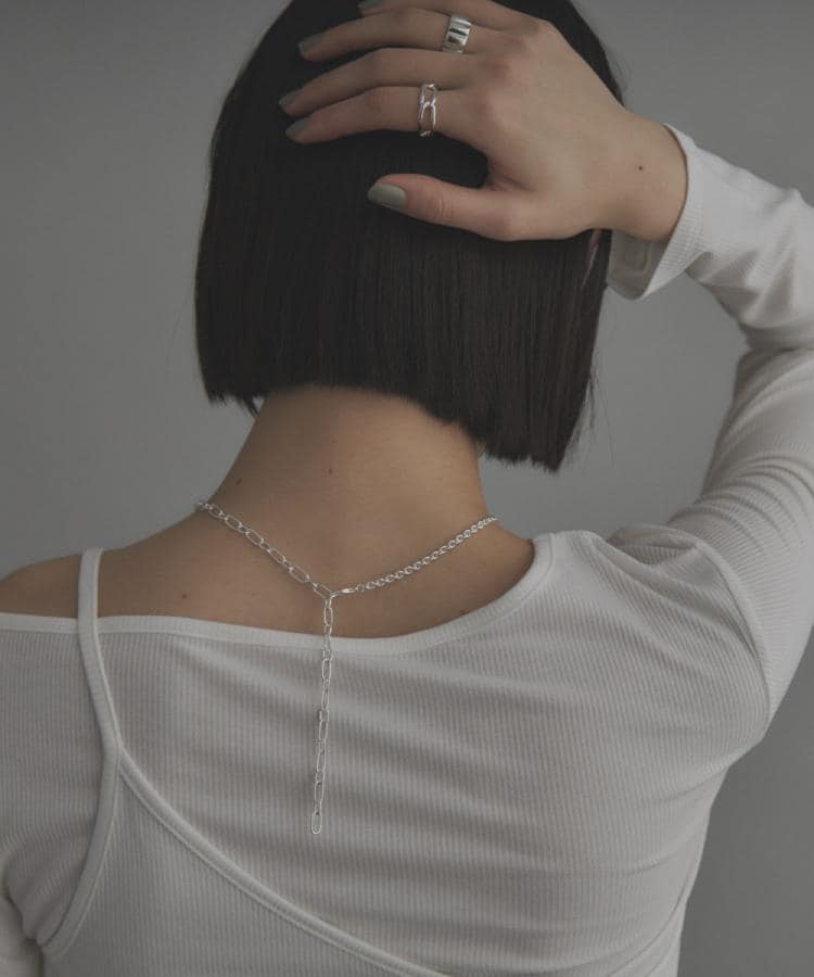 シルバー ミックスネックレス ケーブルチェーン2WAY シルバー ミックスネックレス ケーブルチェーン2WAY