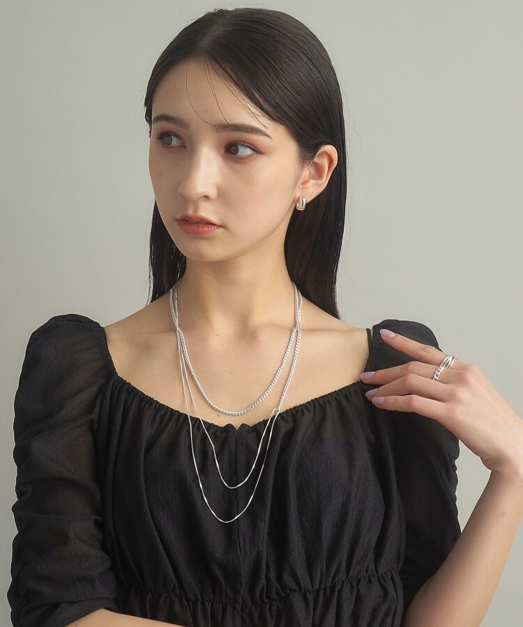 シルバー チェーンリング カーブチェーン(リング) | COCOSHNIK シルバー チェーンリング カーブチェーン(リング) | COCOSHNIK
