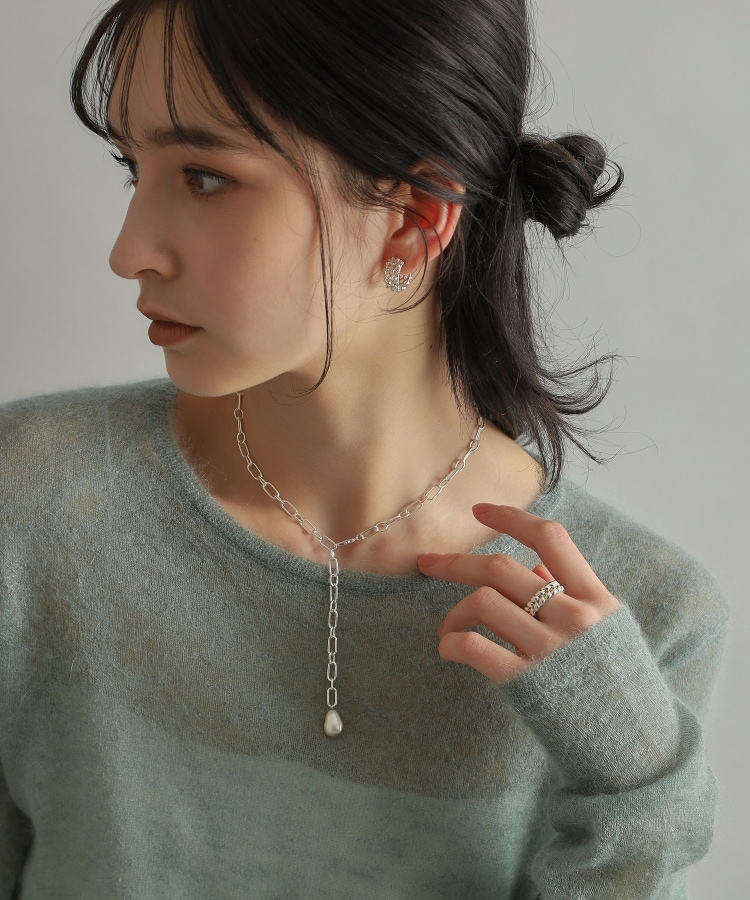 シルバー バロックパール 2WAYドロップ ネックレス(ネックレス シルバー バロックパール 2WAYドロップ ネックレス(ネックレス