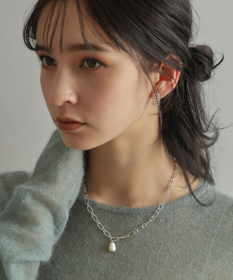 シルバー バロックパール 2WAYドロップ ネックレス(ネックレス シルバー バロックパール 2WAYドロップ ネックレス(ネックレス