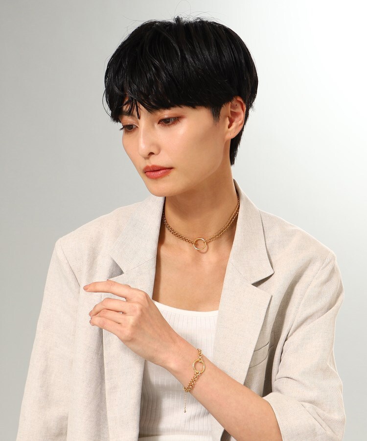 【WEB限定】サークルモチーフ ダブルチェーンチョーカー
