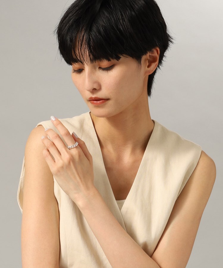 【WEB限定】チェーンリング スパークルカットS(シルバー)