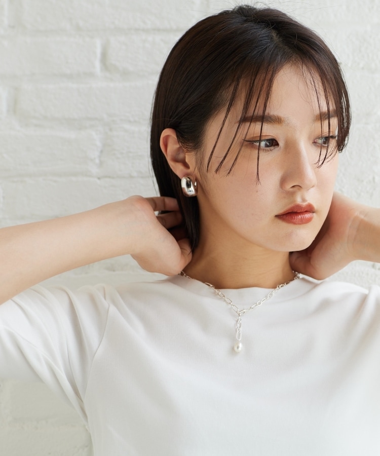 【WEB限定】ホロウフープ ワイドピアス(シルバー)