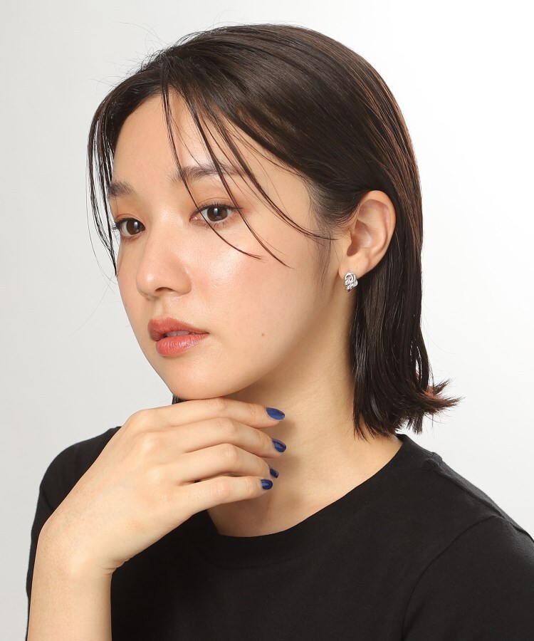 【WEB限定】ニッティングモチーフ ピアス(シルバー)