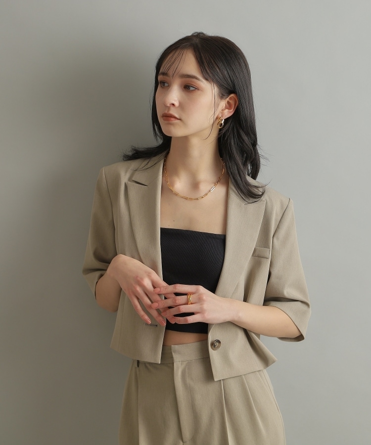 ココシュニック オンキッチュ(COCOSHNIK ONKITSCH)のシルバー デザインチェーン フラットケーブルネックレス（43㎝） GP10