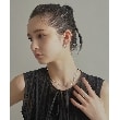 ココシュニック オンキッチュ(COCOSHNIK ONKITSCH)のシルバー スモールフープ クロッシングライン ピアス5