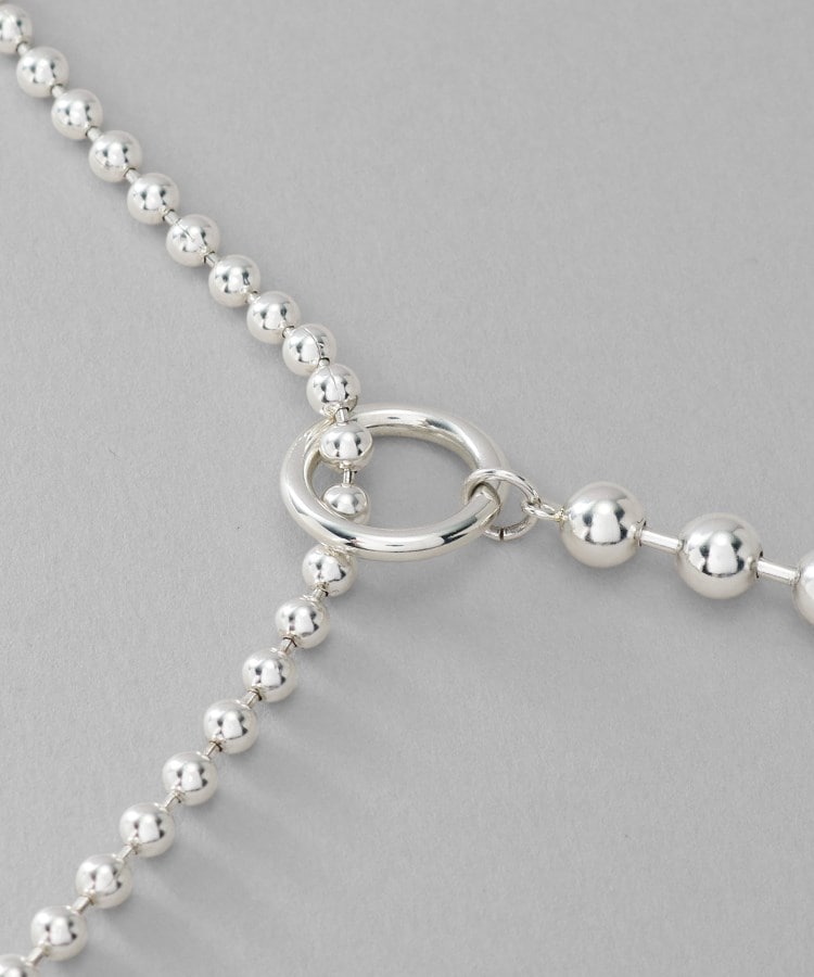 セール】pearl mix ball chain necklace／パールMIXマンテル