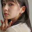 ココシュニック オンキッチュ(COCOSHNIK ONKITSCH)のシルバー スモールフープ プランプクロスピアス10
