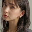 ココシュニック オンキッチュ(COCOSHNIK ONKITSCH)のシルバー ホロウフープ ドロップピアス GP8