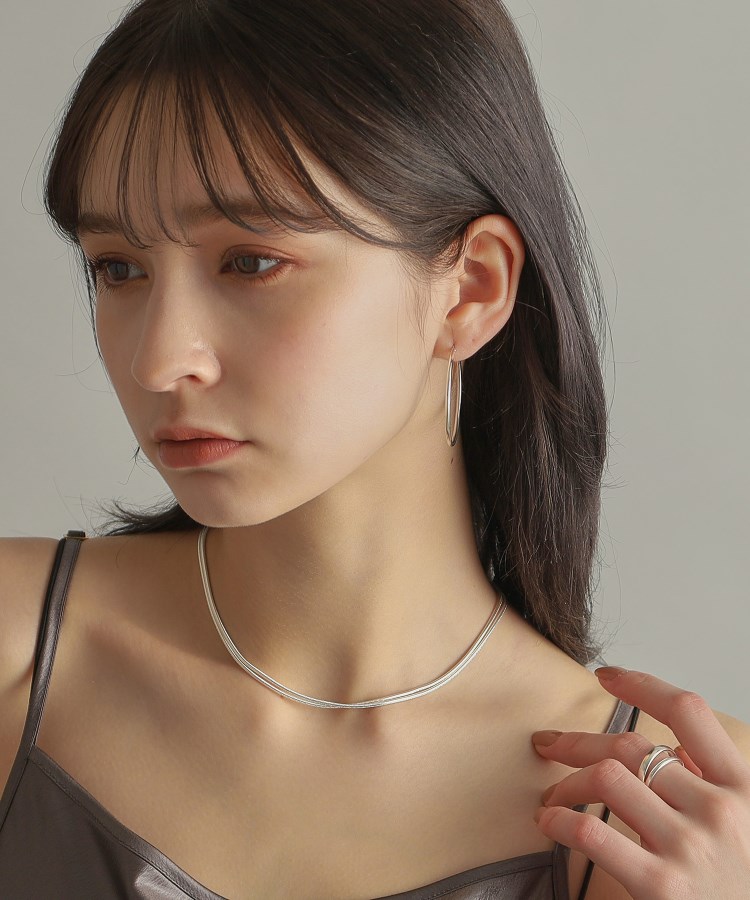 シルバー スネークチェーン ダブルネックレス(ネックレス シルバー スネークチェーン ダブルネックレス(ネックレス