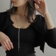ココシュニック オンキッチュ(COCOSHNIK ONKITSCH)のシルバー ミックスチェーン フラット カーブドレープY ネックレス12