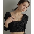 ココシュニック オンキッチュ(COCOSHNIK ONKITSCH)のシルバー ミックスチェーン フラット カーブドレープY ネックレス13