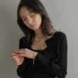 ココシュニック オンキッチュ(COCOSHNIK ONKITSCH)のシルバー ハンギングロングカーブチェーン ブレスレット GP8