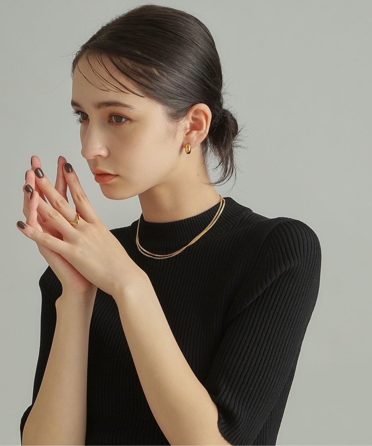 ココシュニック オンキッチュ(COCOSHNIK ONKITSCH)のシルバー デザインチェーン カーブネックレス GP17