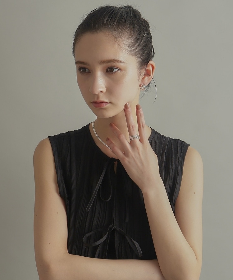ココシュニック オンキッチュ(COCOSHNIK ONKITSCH)のシルバー デザインチェーン カーブネックレス11