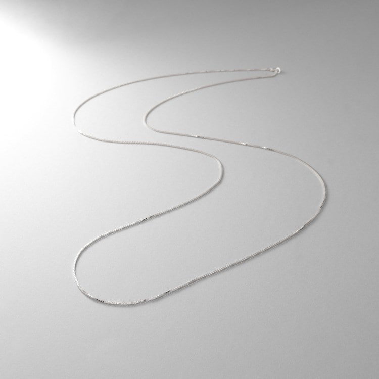 ココシュニック オンキッチュ(COCOSHNIK ONKITSCH)のシルバー デザインチェーン ベネチアンネックレス（90cm） ネックレス