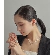 ココシュニック オンキッチュ(COCOSHNIK ONKITSCH)のシルバー ミックスチェーン ケーブル・カーブ パールネックレス12