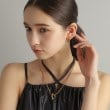 ココシュニック オンキッチュ(COCOSHNIK ONKITSCH)のシルバー カーブチェーン スクエアマンテルネックレス GP9