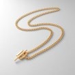 ココシュニック オンキッチュ(COCOSHNIK ONKITSCH)のシルバー カーブチェーン スクエアマンテルネックレス GP ゴールド(600)