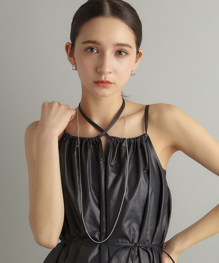 ココシュニック オンキッチュ(COCOSHNIK ONKITSCH)のシルバー スモールフープ ダブルプランプピアス10