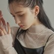 ココシュニック オンキッチュ(COCOSHNIK ONKITSCH)のシルバー フラットケーブルチェーン パールステーションネックレス9
