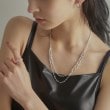 ココシュニック オンキッチュ(COCOSHNIK ONKITSCH)のシルバー ミックスチェーン アシンメトリードレープネックレス12
