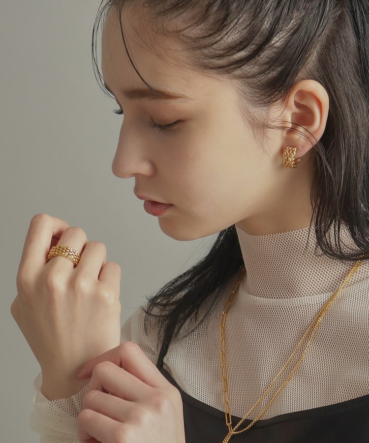 ココシュニック オンキッチュ(COCOSHNIK ONKITSCH)のシルバー マーキスメッシュリング GP9