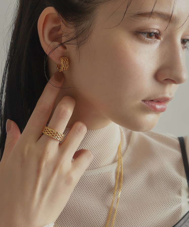 ココシュニック オンキッチュ(COCOSHNIK ONKITSCH)のシルバー マーキスメッシュリング GP10