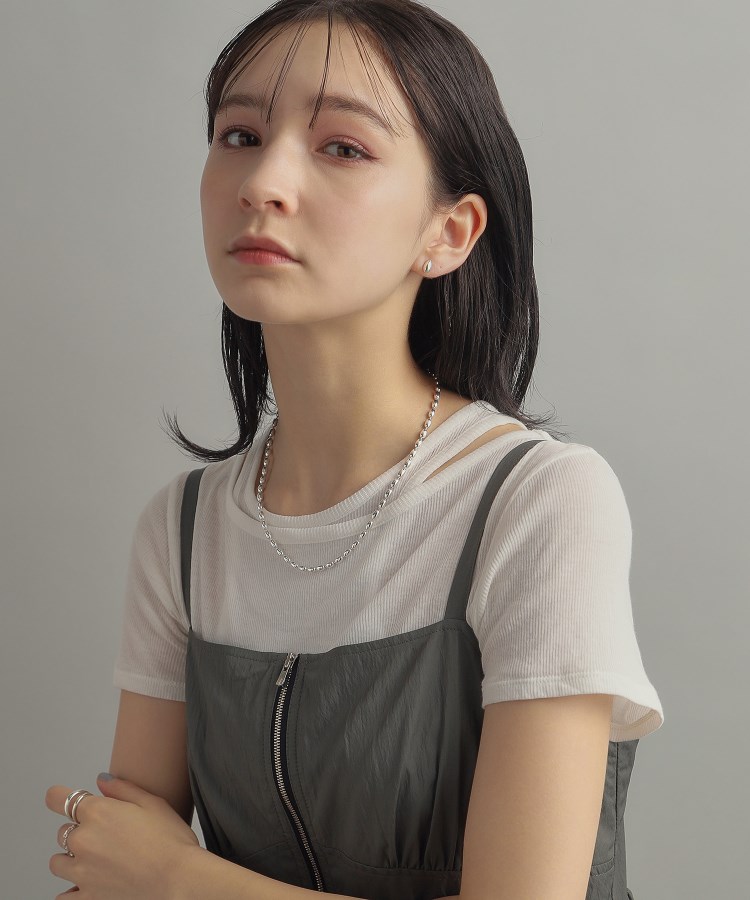 ココシュニック オンキッチュ(COCOSHNIK ONKITSCH)のシルバー ペアシェイプ スタッドピアス6