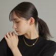 ココシュニック オンキッチュ(COCOSHNIK ONKITSCH)のシルバー ミックスチェーン ロングカーブ・ケーブル パールネックレス GP9