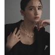 ココシュニック オンキッチュ(COCOSHNIK ONKITSCH)のシルバー ミックスチェーン ロングカーブ・ケーブル パールネックレス7
