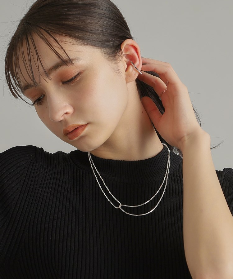 ココシュニック オンキッチュ(COCOSHNIK ONKITSCH)のシルバー ベネチアン クロスネックレス9
