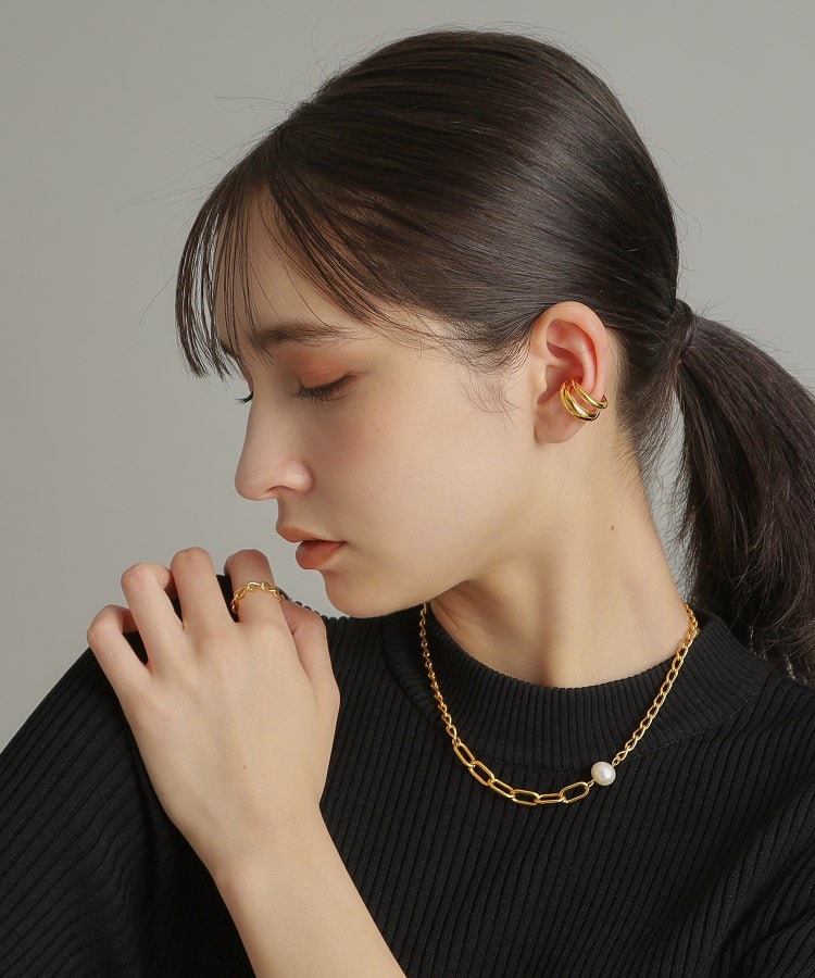 ココシュニック オンキッチュ(COCOSHNIK ONKITSCH)のシルバー チェーンリング ロングカーブ GP8