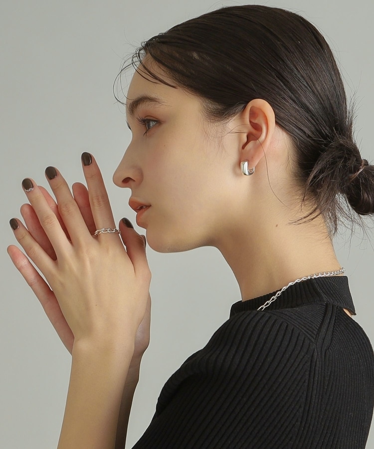 ココシュニック オンキッチュ(COCOSHNIK ONKITSCH)のシルバー チェーンリング ロングカーブ11