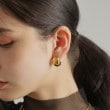ココシュニック オンキッチュ(COCOSHNIK ONKITSCH)のシルバー ホロウフープピアス ペアシェイプM GP17