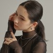 ココシュニック オンキッチュ(COCOSHNIK ONKITSCH)のシルバー ホロウフープピアス ペアシェイプM18