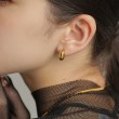 ココシュニック オンキッチュ(COCOSHNIK ONKITSCH)のシルバー ホロウフープピアス ペアシェイプS GP19